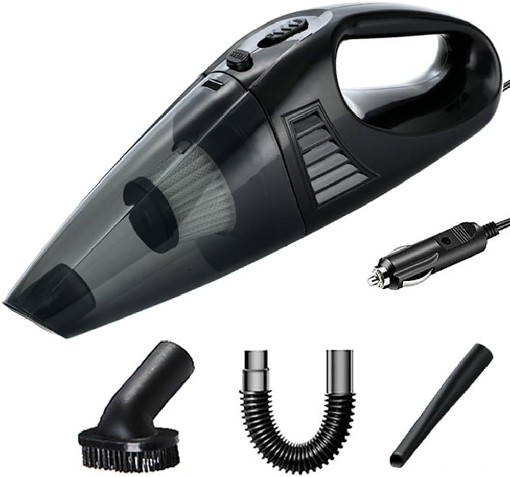 車用掃除機 - ハイパワー 12V ハンドヘルドポータブル、有線設計 - ほこり、食べ物、砂、犬の毛を除去 - 車に最適