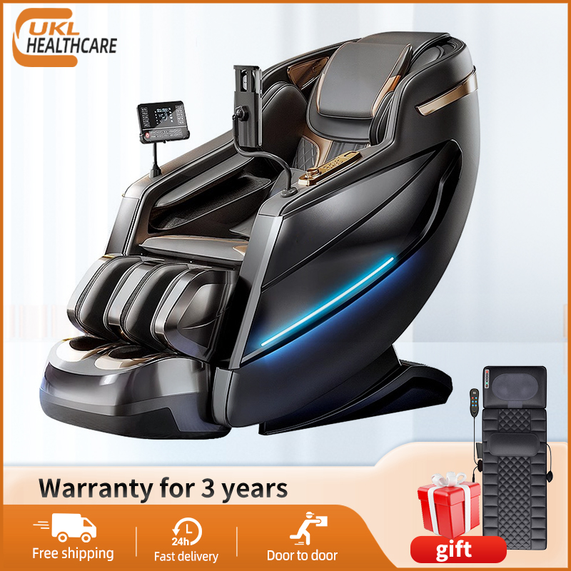 2026 MAX6D デュアルコア翡翠マッサージチェア、ふくらはぎマッサージ、152cm デュアル SL トラック、AI 音声制御、無重力モード