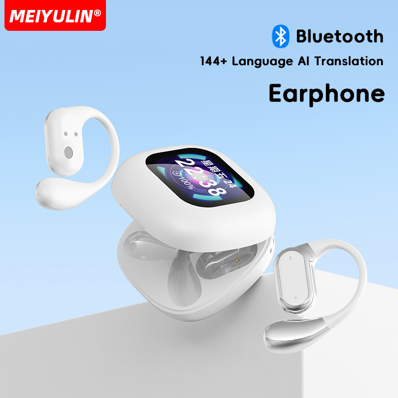 リアルタイム言語翻訳ヘッドフォン Bluetooth ワイヤレスイヤホンスポーツノイズリダクションイヤーフックヘッドセットスマートタッチスクリーン
