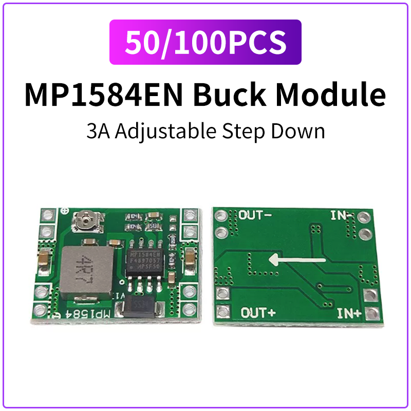 50CS MP1584EN DC DC 降圧コンバータ 3A 調整可能なステップダウン電源モジュールミニ電圧レギュレータ