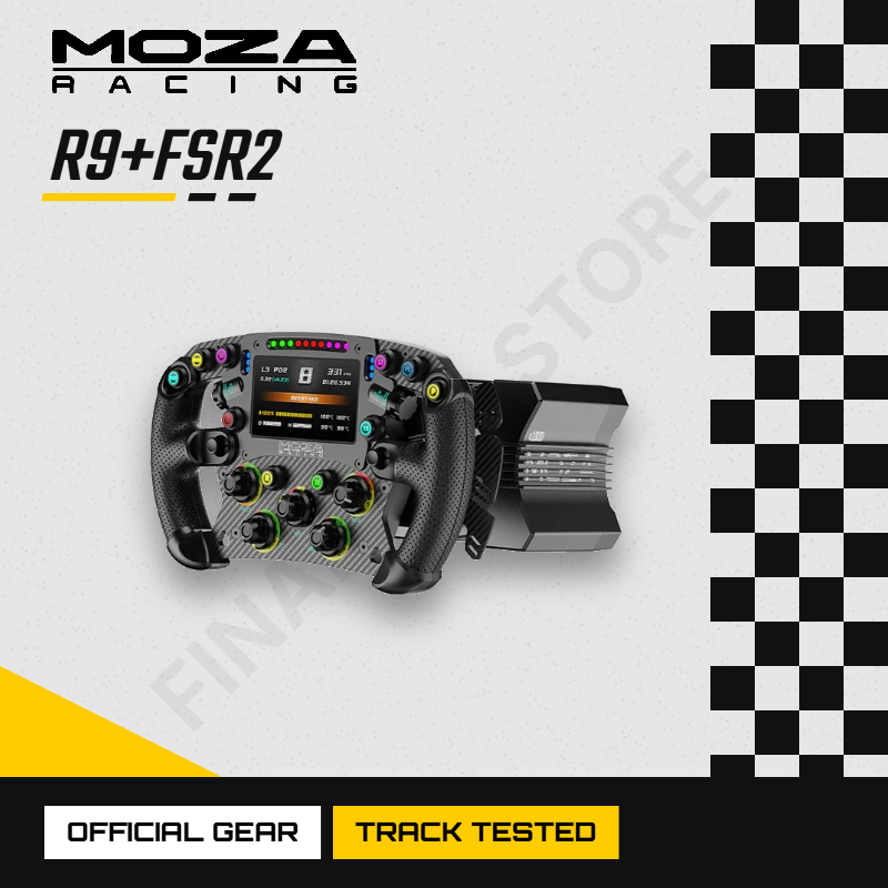 MOZA Racing R9 V3 および FSR2 ステアリングホイール 280mm フォーミュラ Sim レーシング PC ホイール HD タッチスクリーン カーボンファイバー 6 磁気パドル