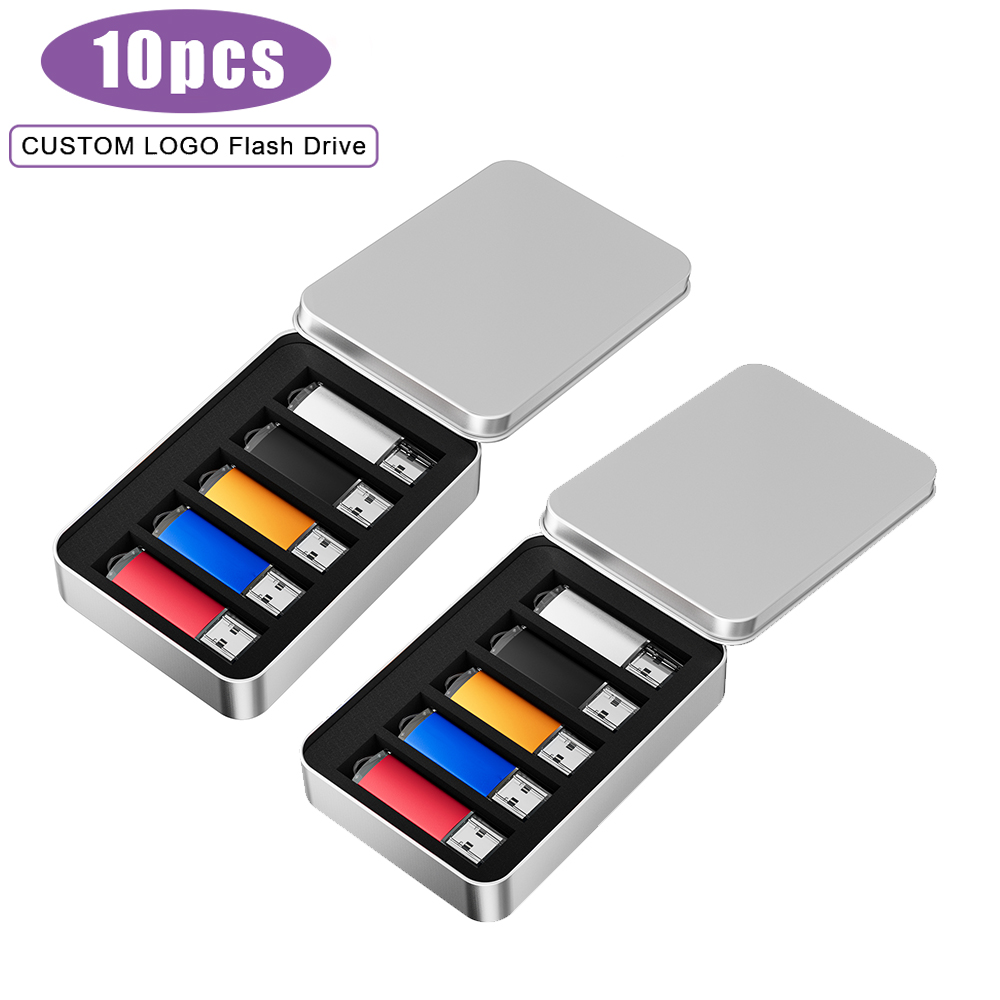 5 個/10 個箱入りパッケージメタル USB 2.0 フラッシュドライブ 128 ギガバイト 64 ギガバイトビジネスギフトペンドライブ 16 ギガバイト USB スティックホリデーギフト 32 ギガバイト 4 ギガバイト
