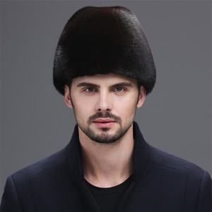 最新モデルのロシア産ミンクファーを使用したメンズ・ウラン帽。保温性・防風性に優れた冬用帽子で、サイクリングや旅行に最適です。