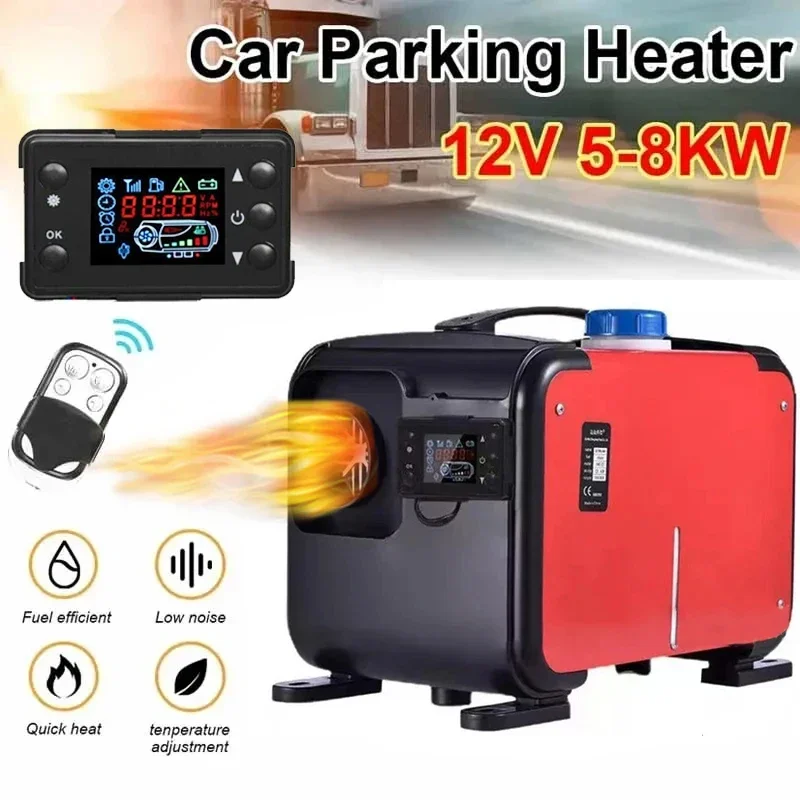 3 in 1 カーヒーターディーゼル補助エアヒーター LCD リモコンエンジン予熱器ウォーマー 5KW/8KW 12V/24V/220V パーキングヒーター