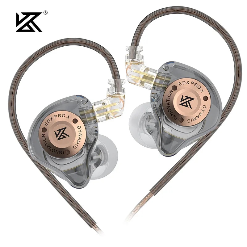 KZ EDX PRO X 有線イヤホン HIFI ステレオ低音音楽イヤホンインイヤースポーツヘッドフォンノイズキャンセリングゲーミングヘッドセット