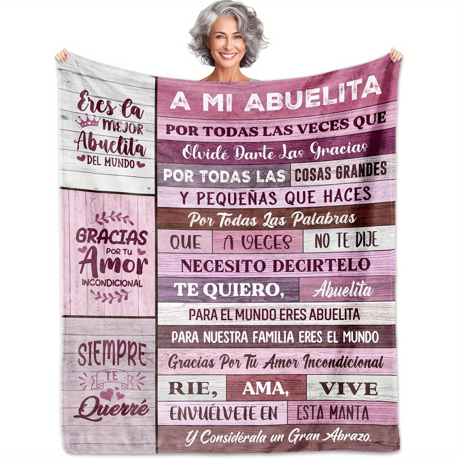スペインのおばあちゃんフランネルブランケット - 非常に柔らかい記念日スロー、ソファへの居心地の良いギフト
