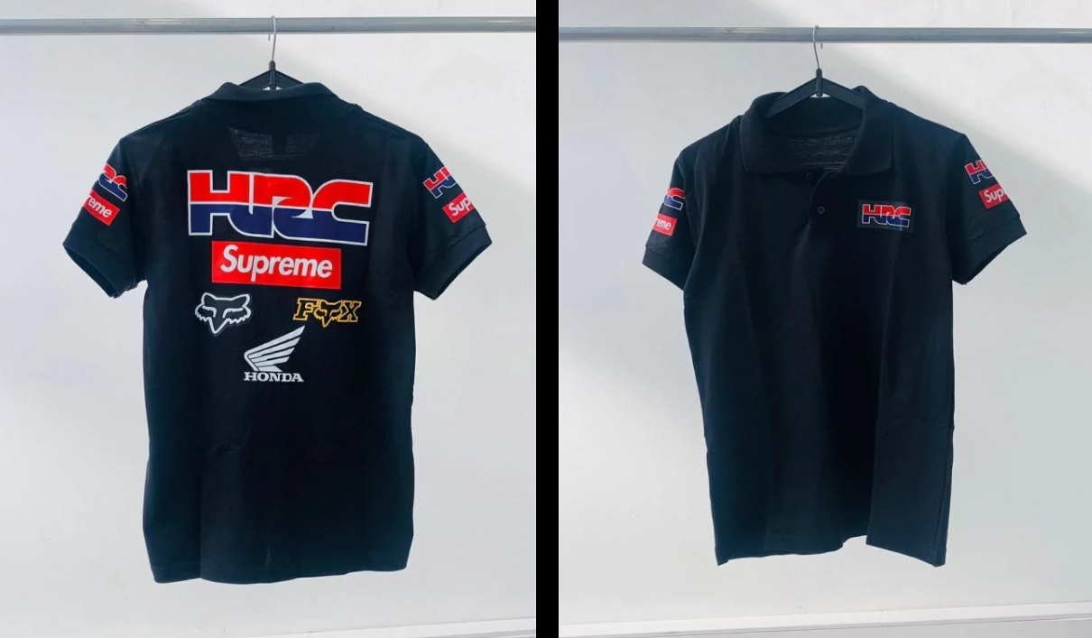 ホンダ レーシング プリント メンズ 高品質コットン ポロシャツ ホンダ レーシング ウイング カジュアル ストリート ウェア バイク愛好家