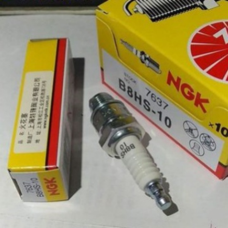 NGK 7637 B8HS-10 本物のオリジナルスパークプラグ 1 個 2 ストロークヤマハ Aerox ゼスト DT RD スズキ Kymco KTM サックス MZ Hyosung Daelim 用