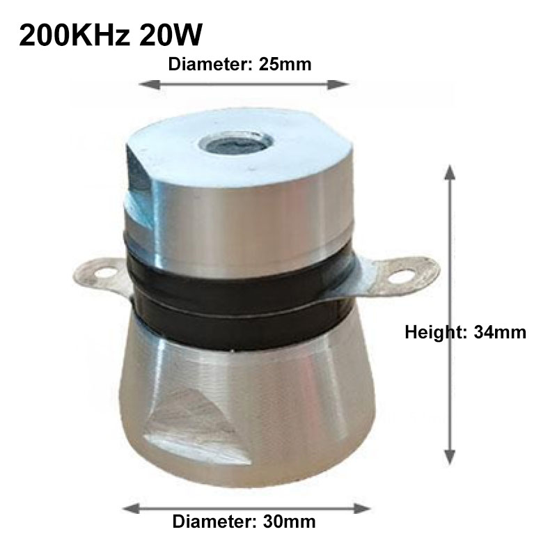 200KHz 高周波 60 ワット超音波クリーナートランスデューサー振動ヘッド超音波圧電バイブレーター洗浄機部品