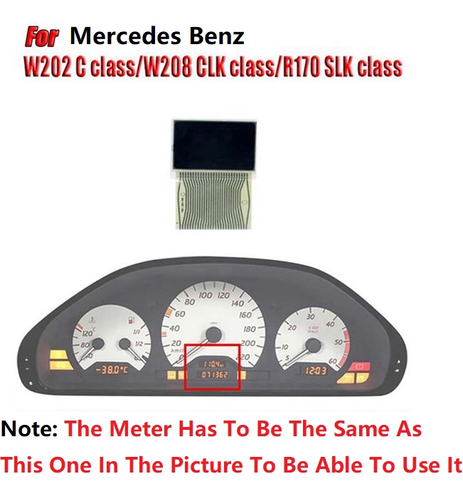 車の計器ミドル Lcd ディスプレイ画面ピクセル修理メルセデスベンツ W202 W210 W208 R170 1998-2002 クラスタースピードメーター画面