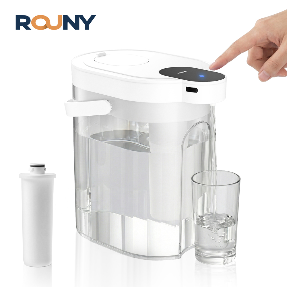 ROUNY 4L 浄水器浄水器ポータブル水自動ウォーターディスペンサータッチスイッチ付き家庭用キッチン用軟水器