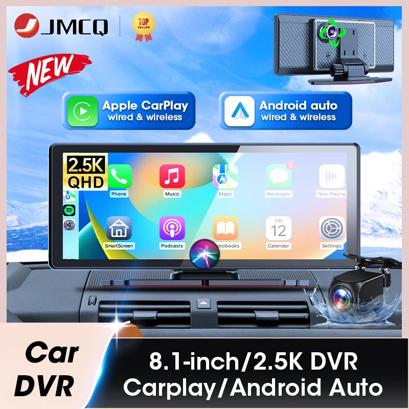 8.1 "ダッシュカム 2.5K 車 DVR 車ミラービデオプレーヤーワイヤレス Carplay Android 自動デュアル Len カーラジオナビゲーションモニター 24 時間パーク