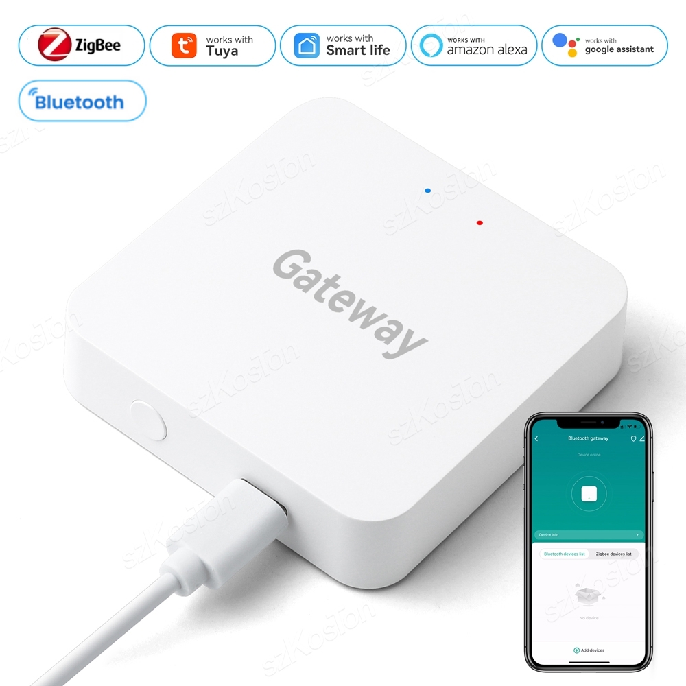 Tuya ワイヤレス Bluetooth ZigBee ゲートウェイ ハブ スマート ホーム オートメーション リンク ブリッジ SmartLife APP リモート コントロール Alexa Google と連携