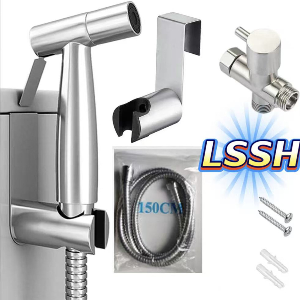 LSSH ハンドヘルドトイレビデスプレーセットキットステンレス鋼ハンドビデ蛇口浴室用ハンドスプレーシャワーヘッドセルフクリーニング