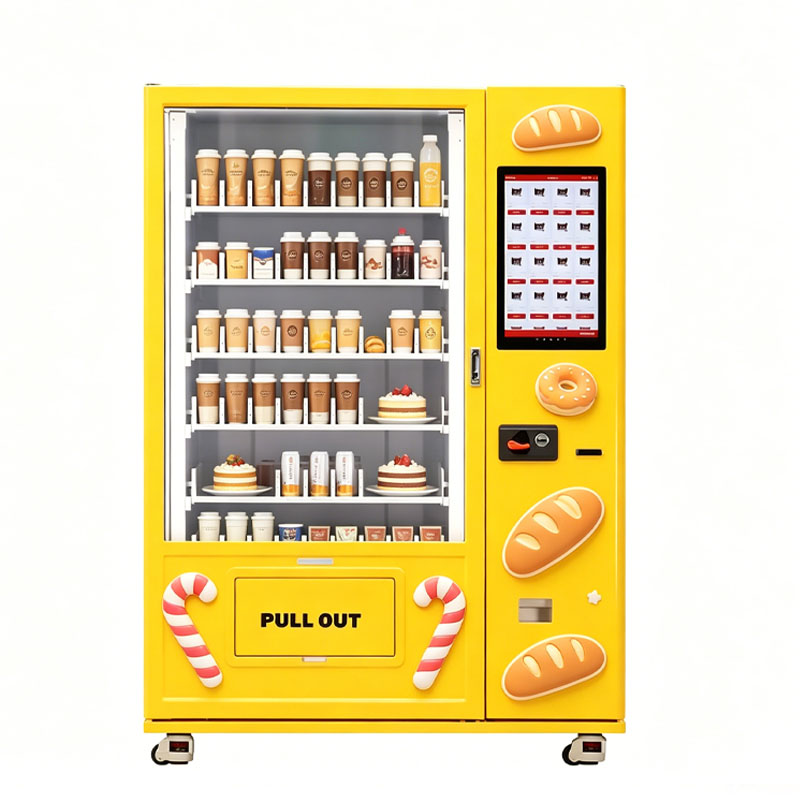 カスタマイズされたキャッシュレス決済およびタッチスクリーン卸売を備えたスナックおよび飲料の自動販売機スマート小売キオスク