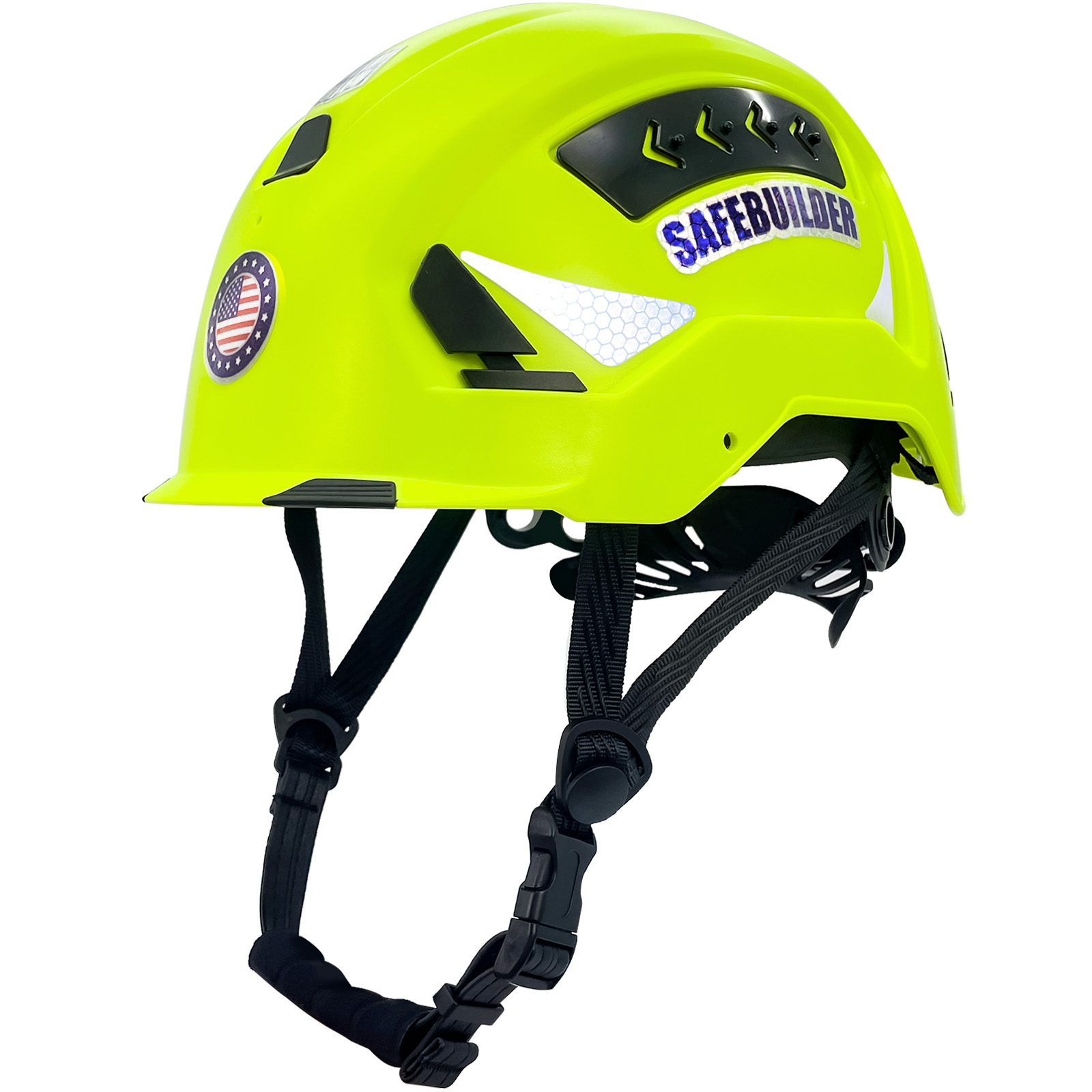 CE 認定建設安全ヘルメット反射ステッカー付き通気性 ABS エンジニアワークキャップ頭部保護