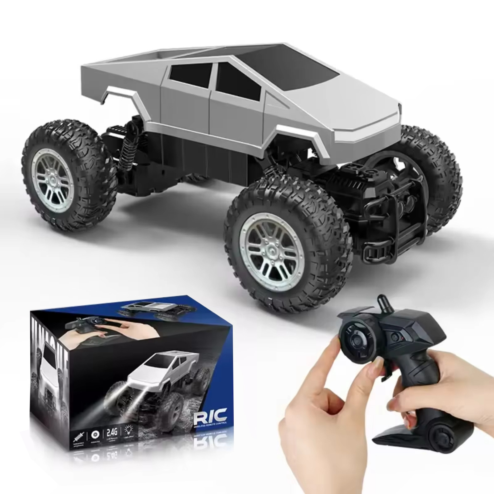 Cyber​​truck RC カー子供のおもちゃ子供用リモートコントロールカー水陸両用トラック 4WD 全地形オフロードピックアップ 1:16 スケール 2.4GHZ