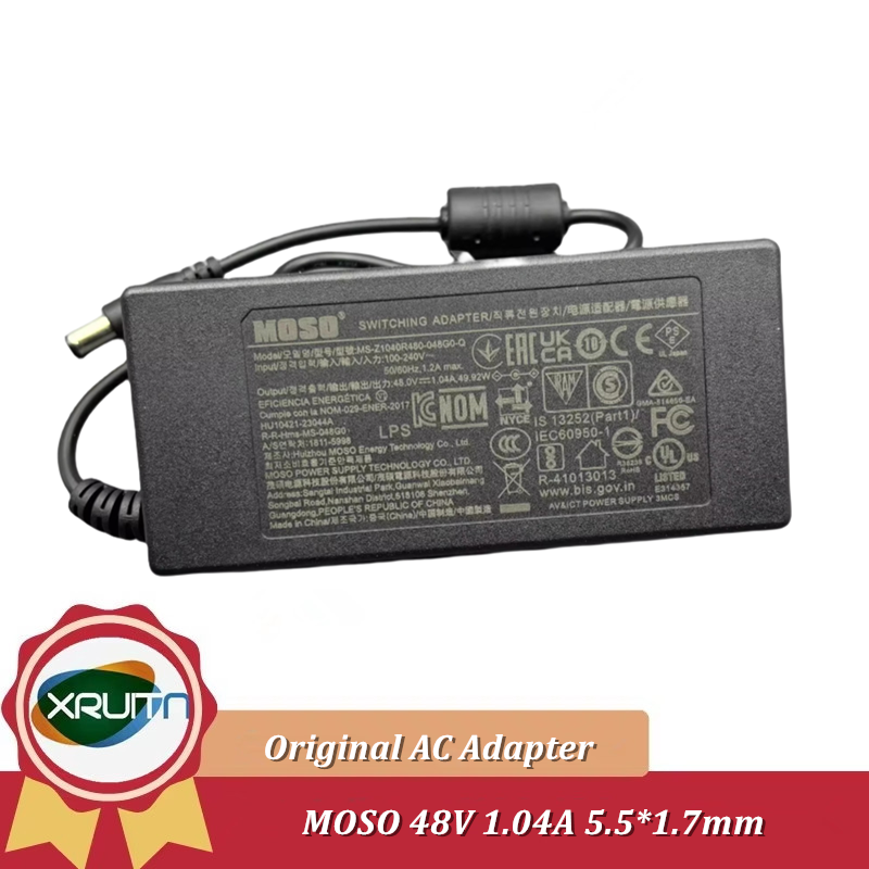 オリジナル AC アダプタ Hikvision POE 電源 MOSO 48V 1.04A 充電器 MS-Z1040R480-048G0-Q MSA-Z1040IS48.0-65W-Q