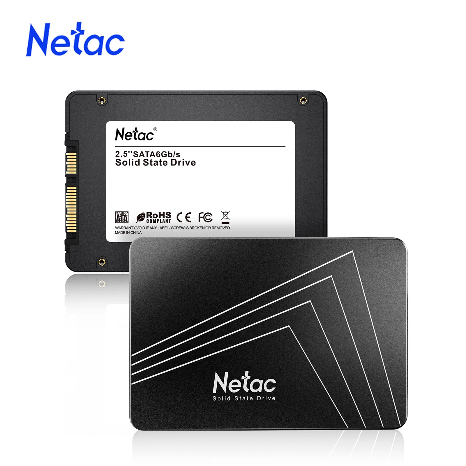 Netac 128 ギガバイト 256 ギガバイト 512 ギガバイト 1 テラバイト 2 テラバイト SSD SATA SATA3 2.5 インチ内部ソリッドステートハードドライブディスク SSD デスクトップラップトップ用