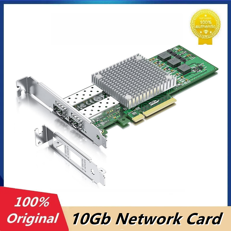 オリジナル 10Gtek 10Gb PCI-E NIC ネットワークカード (BCM57810S チップセット付き) デュアル SFP ポート PCI Express イーサネット LAN アダプター