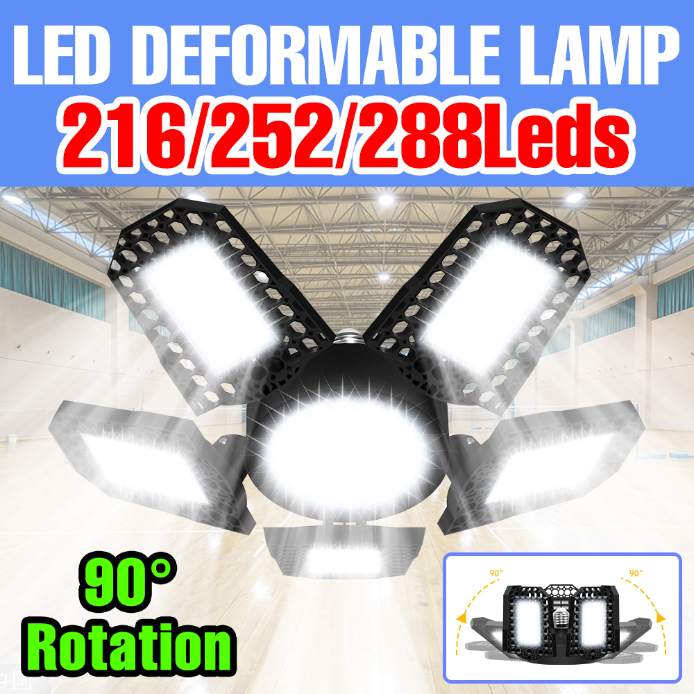 300 ワット E27/E26 LED ガレージライト変形可能ランプコールド/ウォームホワイト LED 電球ワークショップ倉庫地下駐車場 AC 100V-277V