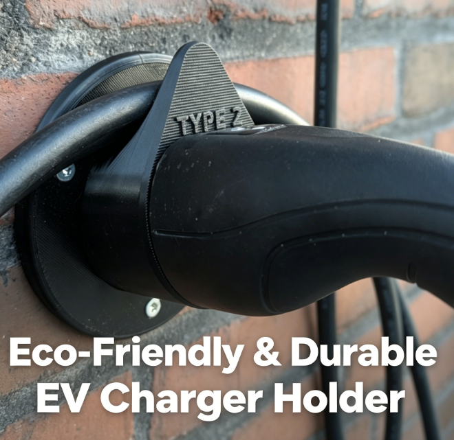 EU ヘビーデューティタイプ 2 EV ウォールマウント充電器ブラケット 90 度ロープロファイル RH 自動車アクセサリー省スペースプロ