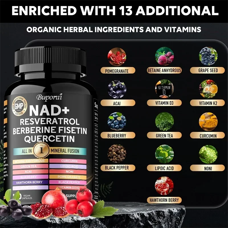 NAD レスベラトロール ベルベリン - 老化を改善し、心臓血管の健康を促進
