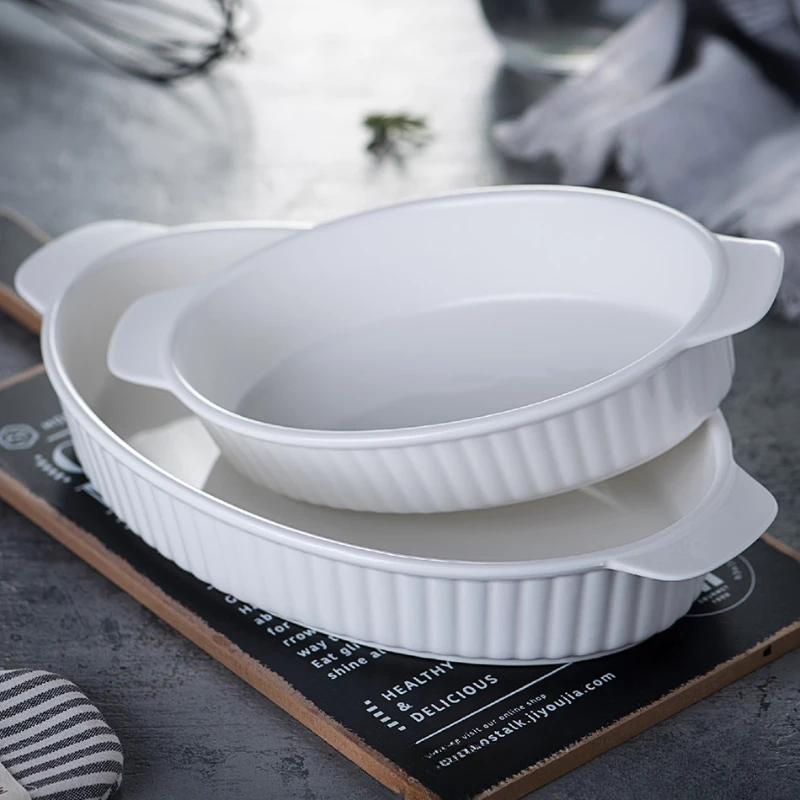 オーブンベーキングトレイ 耐熱皿 セラミックパン ベーキングツールとアクセサリー用パンパン 磁器食器 キッチン用品 クッキングバー