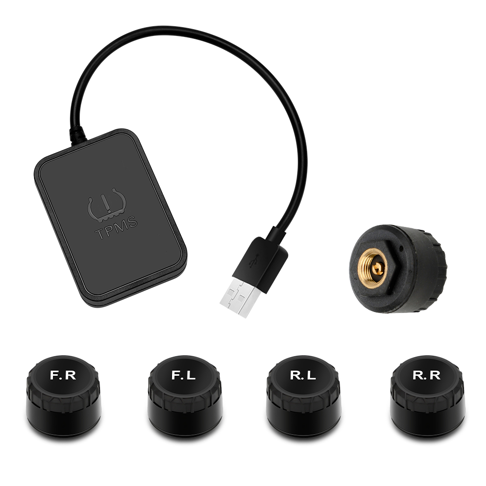 USB アンドロイド TPMS タイヤ空気圧監視システム表示警報システム外部センサーカーナビゲーションラジオ