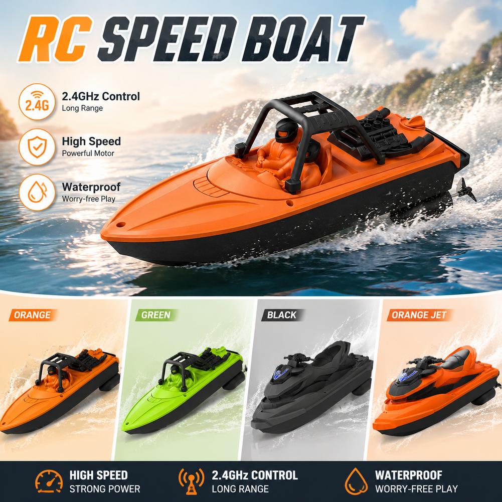 1 個 RC スピードボートおもちゃ防水リモートコントロールボート電動レーシングヨットプール湖水のおもちゃ子供大人屋外ギフト