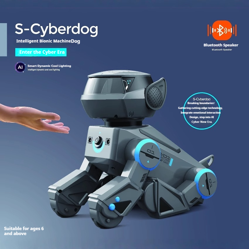 新しい Ai スマートロボット犬ジェスチャータッチリモコン Bluetooth スピーカー歌プログラマブルクール照明おもちゃ友人のための Interactio
