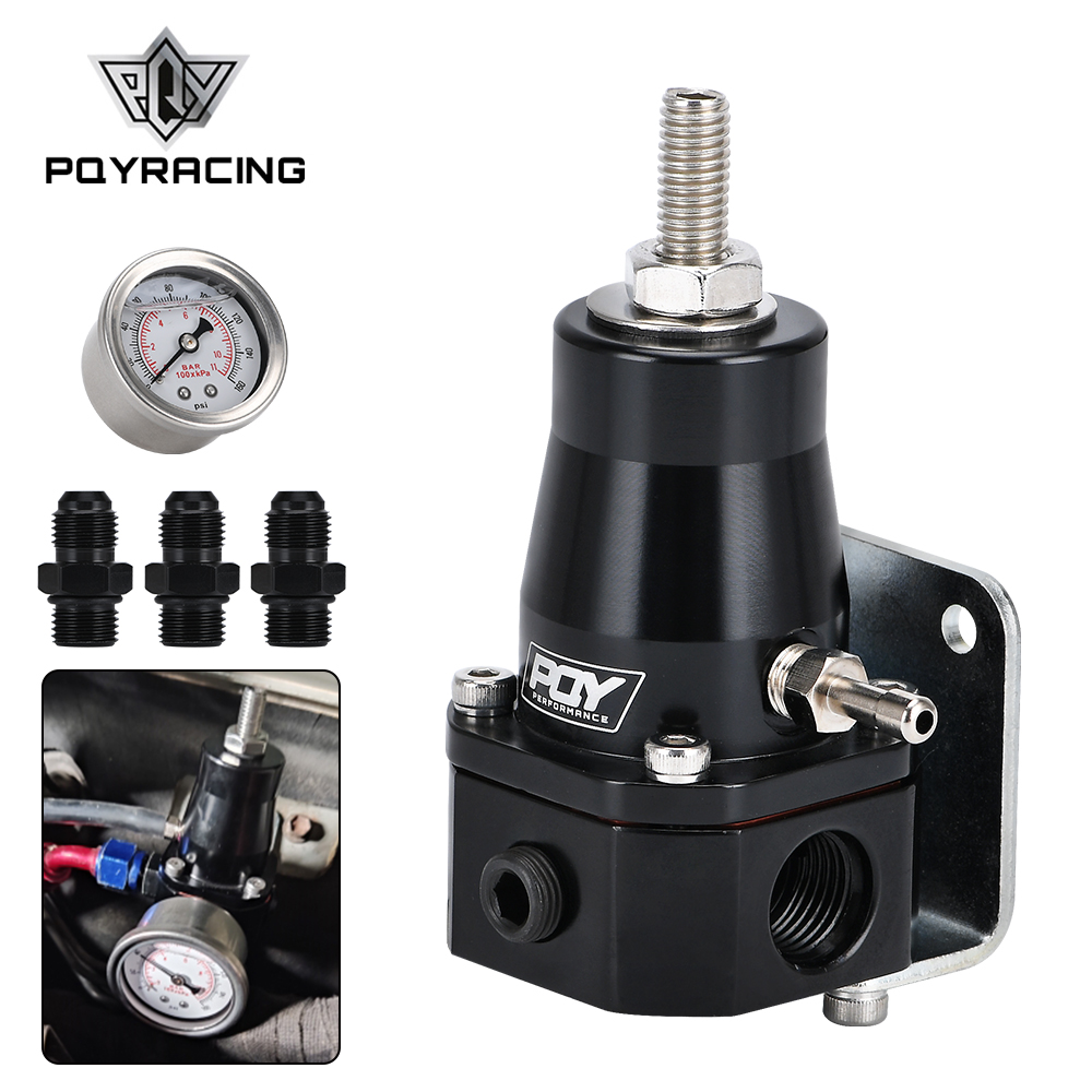 PQY ユニバーサル燃圧レギュレーターゲージ AN6 フィッティング 30-70 PSI PQY7845