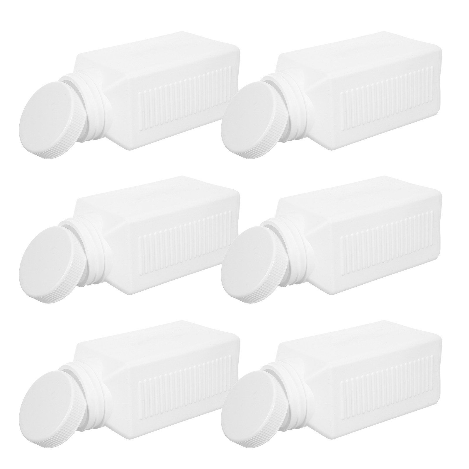 6個入り 1000ml 広口ラボ用プラスチックボトル HDPE 化学試薬保存ボトル 実験室用液体保存ボトル ホワイト