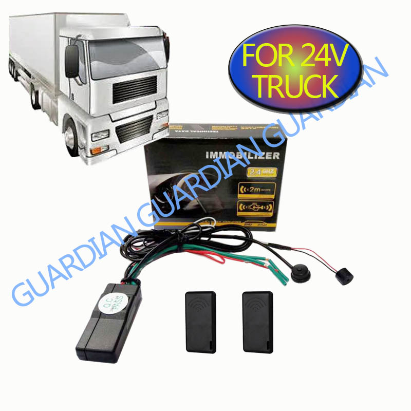 24V トラックイモビライザー RFID ワイヤレスセキュリティシステムイモビライザーエンジン自動ロック盗難防止警報装置