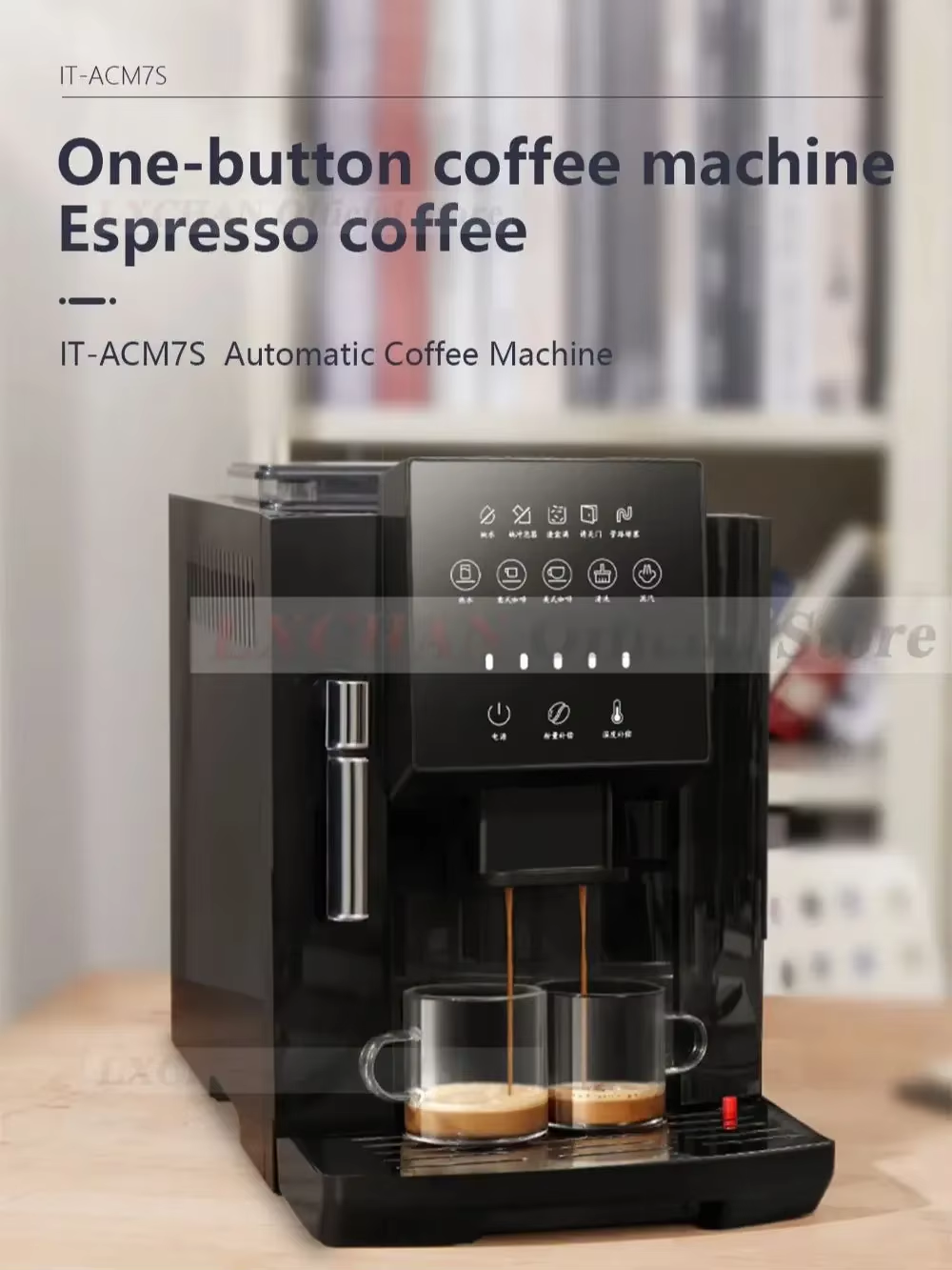 HomeWise 全自動 19 バーコーヒーメーカー コーヒー豆グラインダー ミルクフォーム エスプレッソコーヒーマシン お湯とミルクの泡
