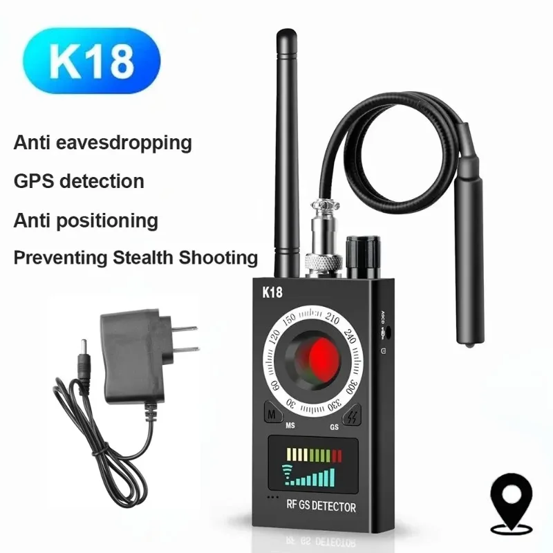 新しい K18 1MHz-6.5GHz 多機能 GSM オーディオバグファインダー GPS 信号 RF トラッカー検出アンチカンディッドカムワイヤレスレンズデバイスファインダー