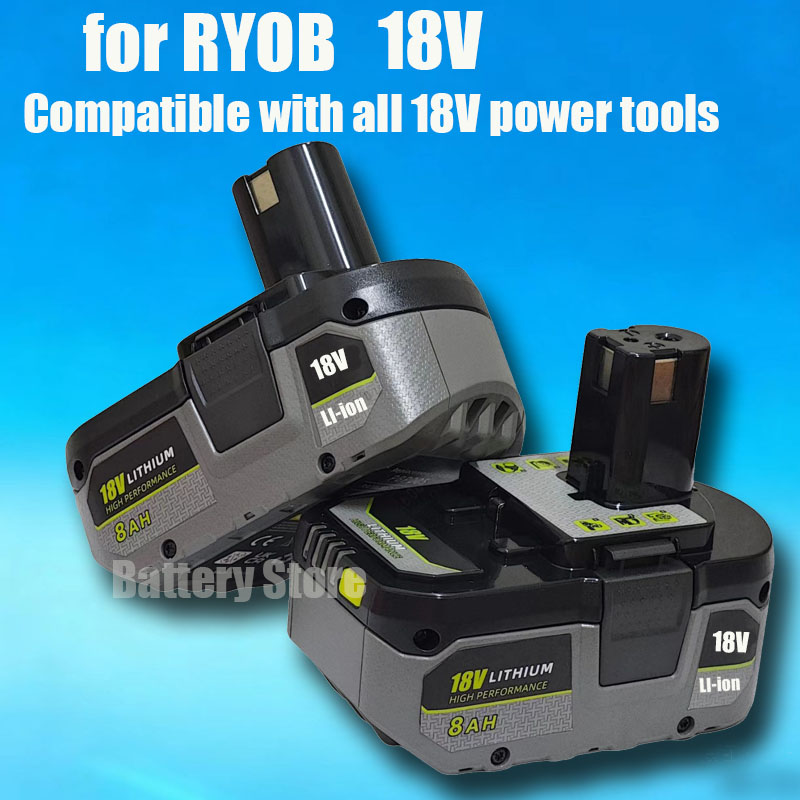 RYOBI 18V リチウムイオンバッテリー 4000mah/6000Ah/8000Ah すべての 18V 電動工具と互換性あり RB18L50 /RB18L20 P104 P108 P107 P109