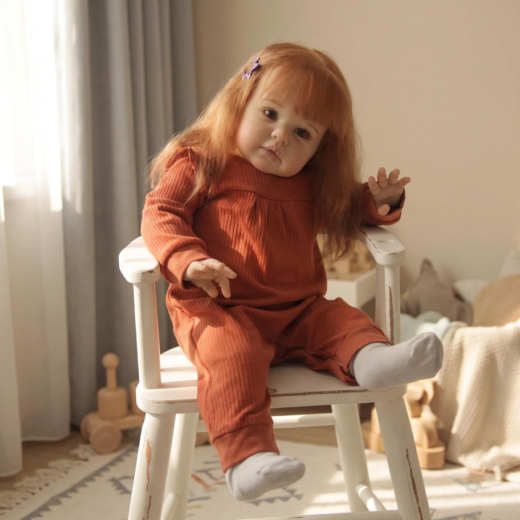 NPK 23 インチ エリー幼児人形プリンセスガールリアルな生まれ変わったソフトタッチ 3D スキン手根毛新生児グッズアート人形