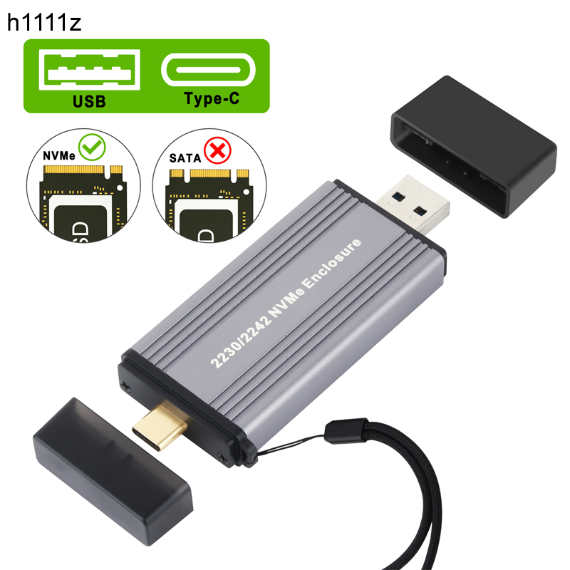 NVME ケース SSD M2 アダプタ NVME 外部エンクロージャ NVME M/M B キー - USB 3.1 TYPE-A TYPE C 10Gbps 2230 2242 M.2 SSD ボックスをサポート