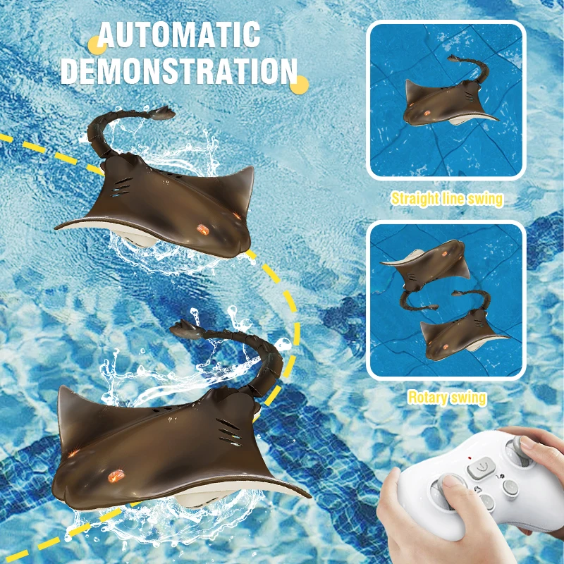 Rc ボート 2.4 グラムリモコン動物 Wiith ライト生体模倣模擬 Rc マンタ電気防水水のおもちゃ子供男の子ギフト