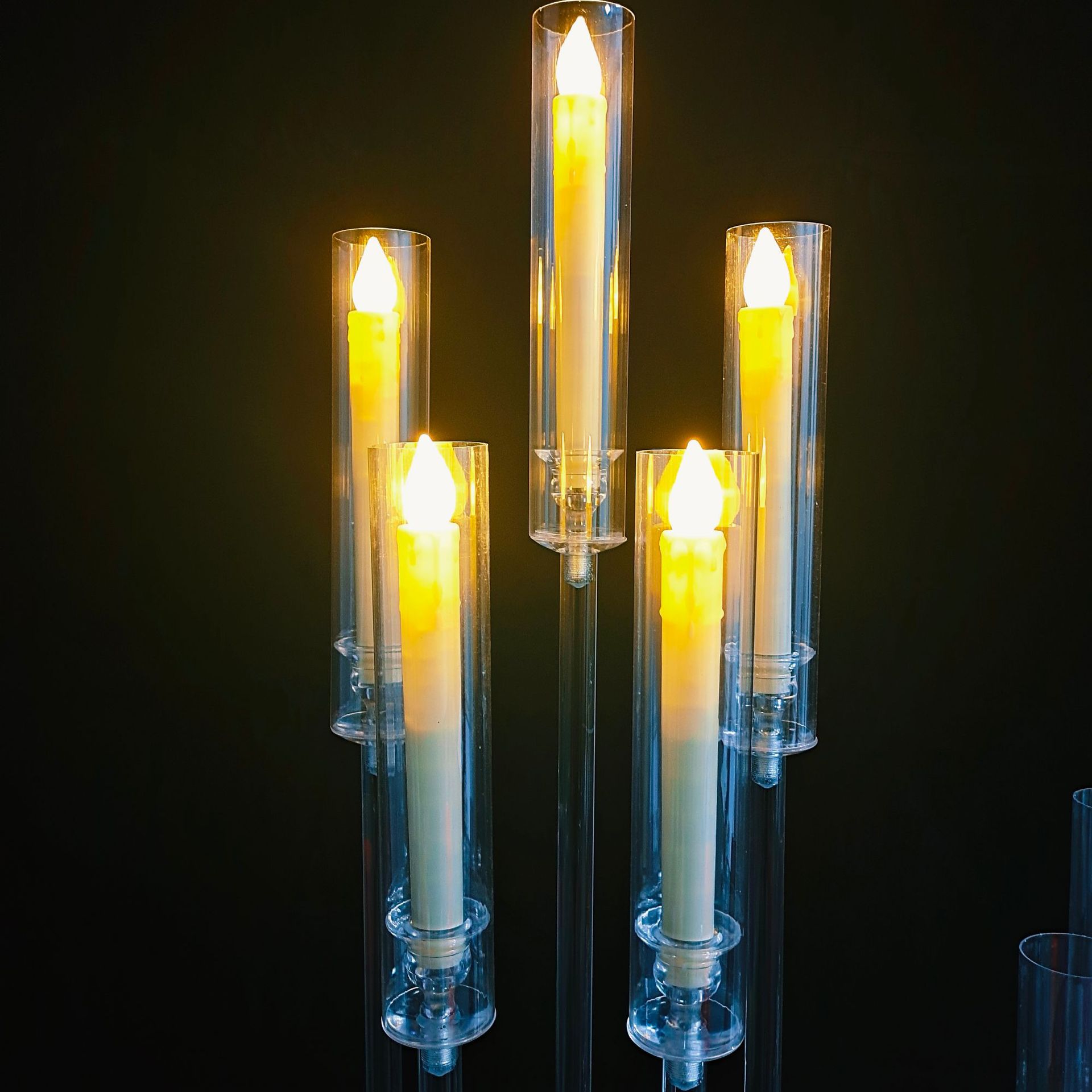 15 個 LED キャンドルライト フレームレス テーパー キャンドル 電池式燭台 ちらつき 滴下なし 家の装飾 結婚式用