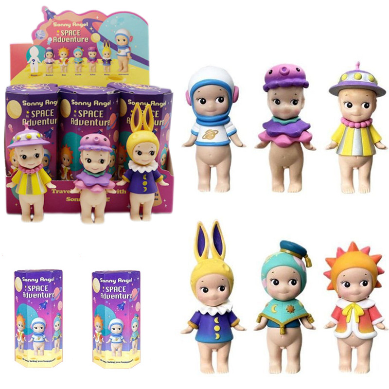 キュートエンジェルスペースシリーズブラインドボックスアニメフィギュア、かわいいグッズ、ミステリーボックス、デスクトップ装飾、ギフト、おもちゃ