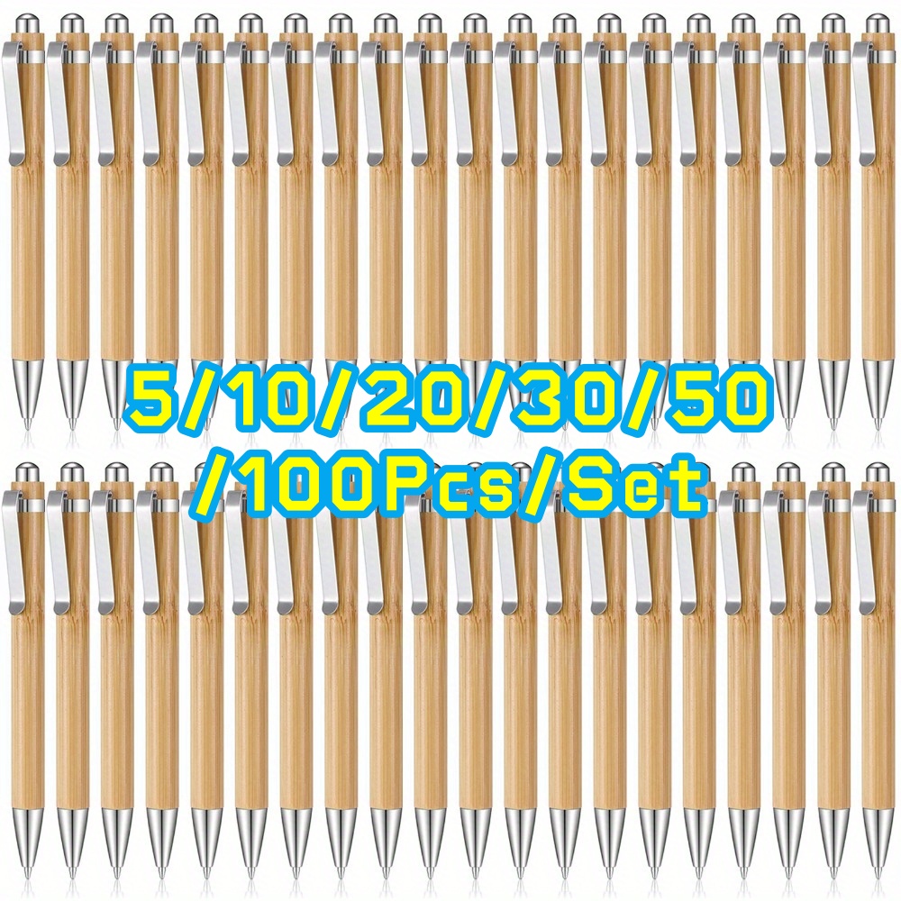 5/10/20/30/50/100 個竹ボールペン文具パーティーペンオフィス学用品ビジネスギフト