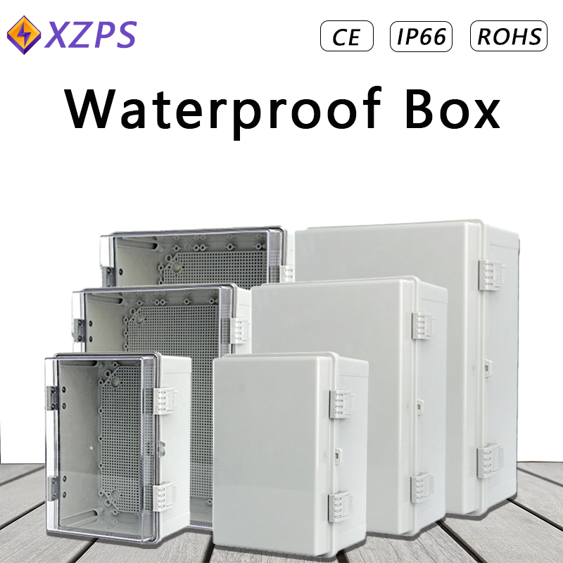 屋外防水プラスチックエンクロージャ IP66 電力ジャンクションボックス ABS 配電接続ケースエレクトロニクス用