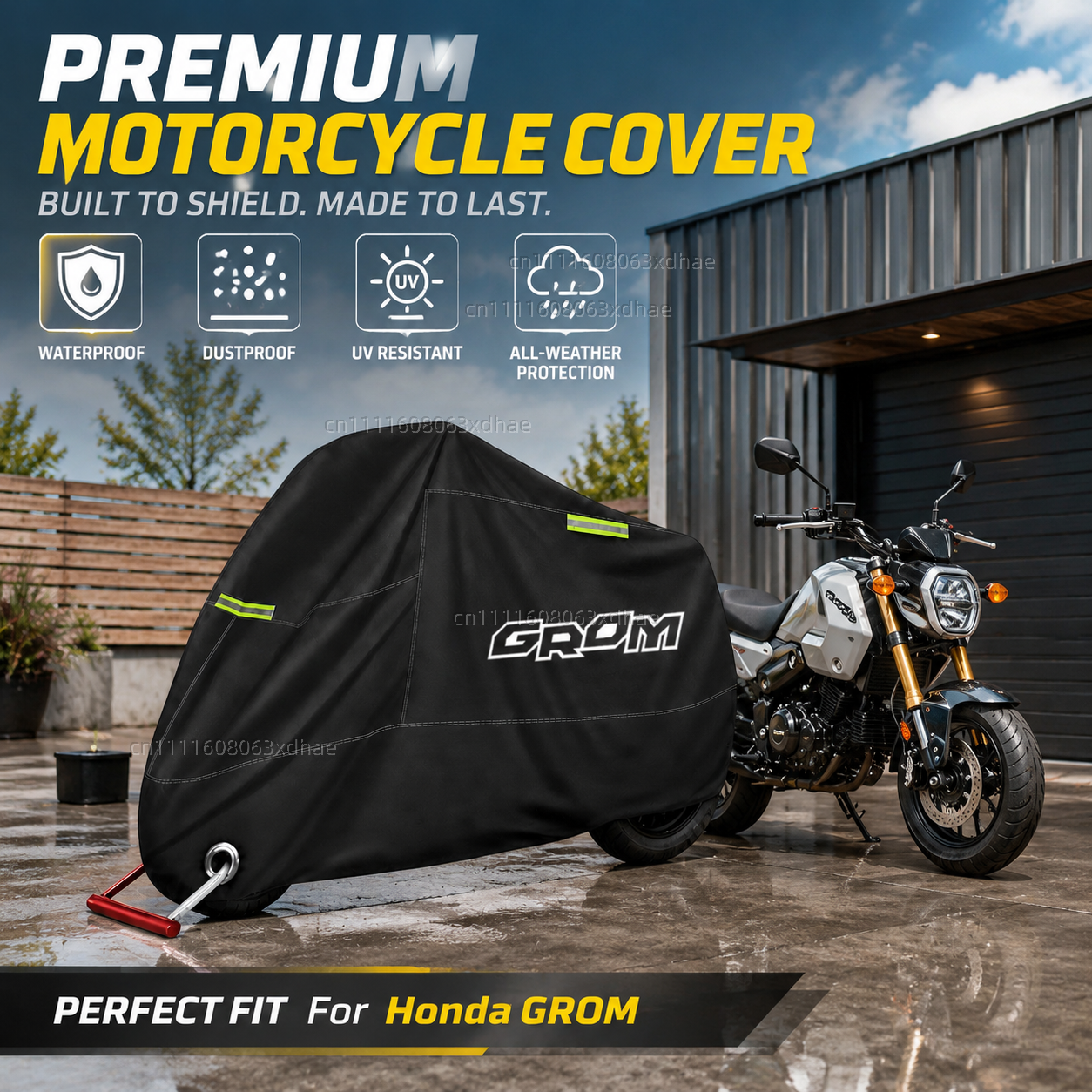 プレミアムオートバイカバー全天候粉塵雨 UV 保護 190T オックスフォード布ホンダ GROM MSX125 MSX 125 GROM SP