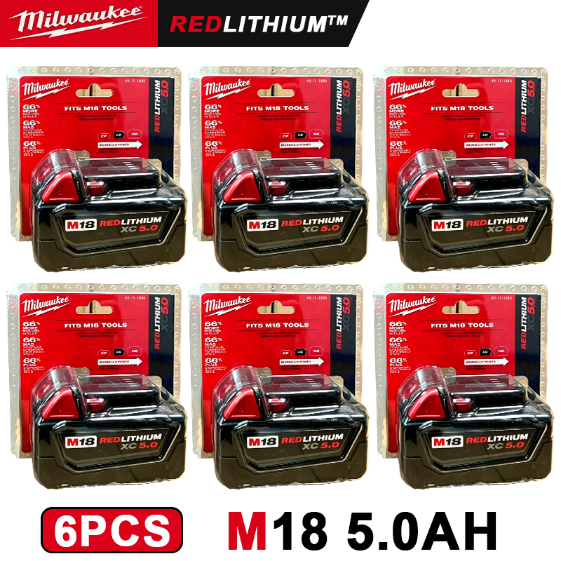 M18-5.0 100% オリジナル 2 個 18V ミルウォーキーブランド 48-11-1860 5.0 AH 電池 M18 XC18 48-11-1860 新パックポータブルツール