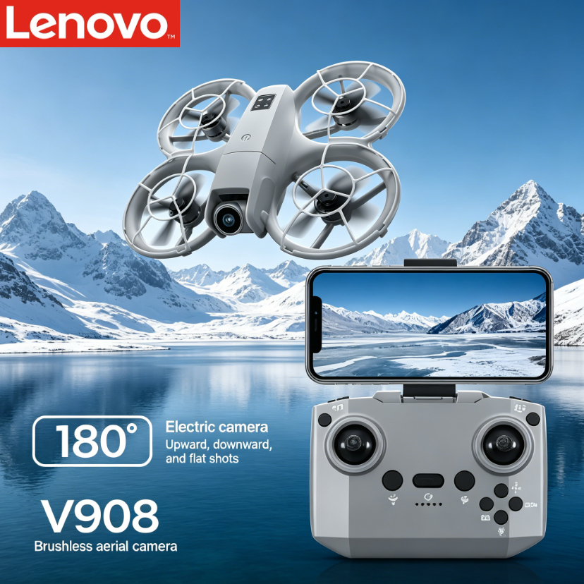 レノボ V908 GPS ブラシレス RC FPV ドローン 5G WiFi オプティカルフローポジショニング 8K HD デュアルカメラ 4K 航空写真クアッドコプター