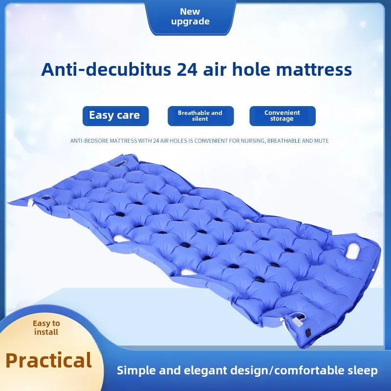 電気を使わない褥瘡防止エアマットレス、シングルユーザー用のインフレータブルベッドパッド、ハンドル付きの麻痺患者用のケア用品！
