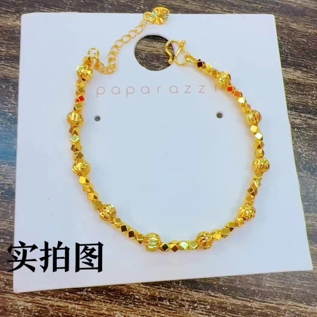 AU999 ゴールドリストチェーン女性のブレスレット 24 K リアルゴールドグリッターブレスレット猫の目ファッショナブルな温度ハンドドレス