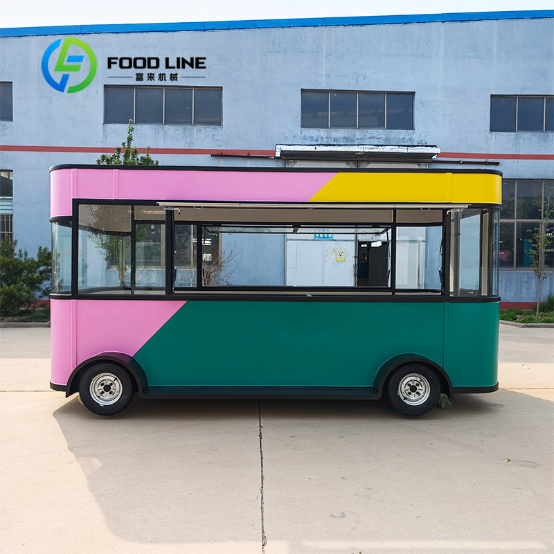 ビールコーヒーピザアイスクリーム用の工場カスタマイズされた運転可能な電気フードトラック屋外移動カート